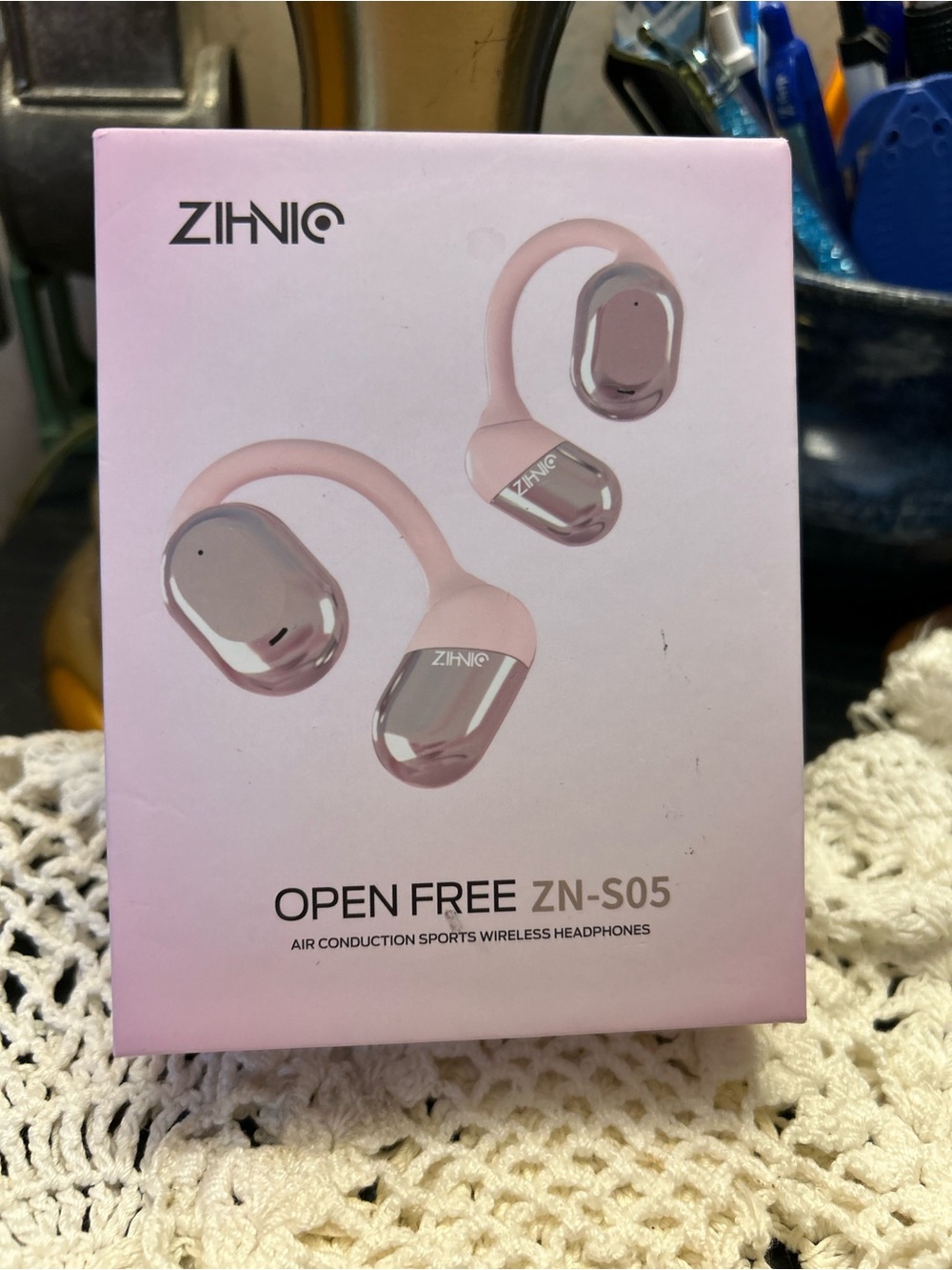 Open Free ZN-S05 Wireless Air Conduction Sports Headphones - Pink